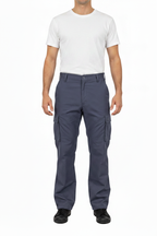Model full frame RAF blue-grey trousers