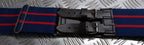 MPGS Stable Belt AGC Blue With Red Stripes Double Leather Straps Adjust Max 44"