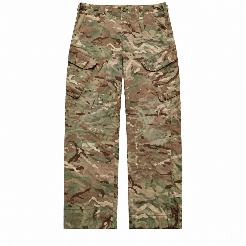 MTP camo trousers without ankle ties