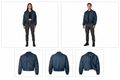 Navy Bomber Jacket Collage