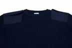 Navy jumper shoulder white bg
