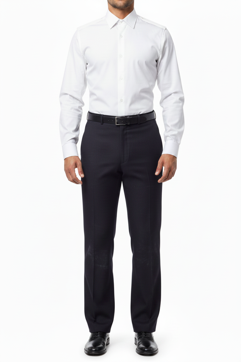 Navy Trousers Used Look