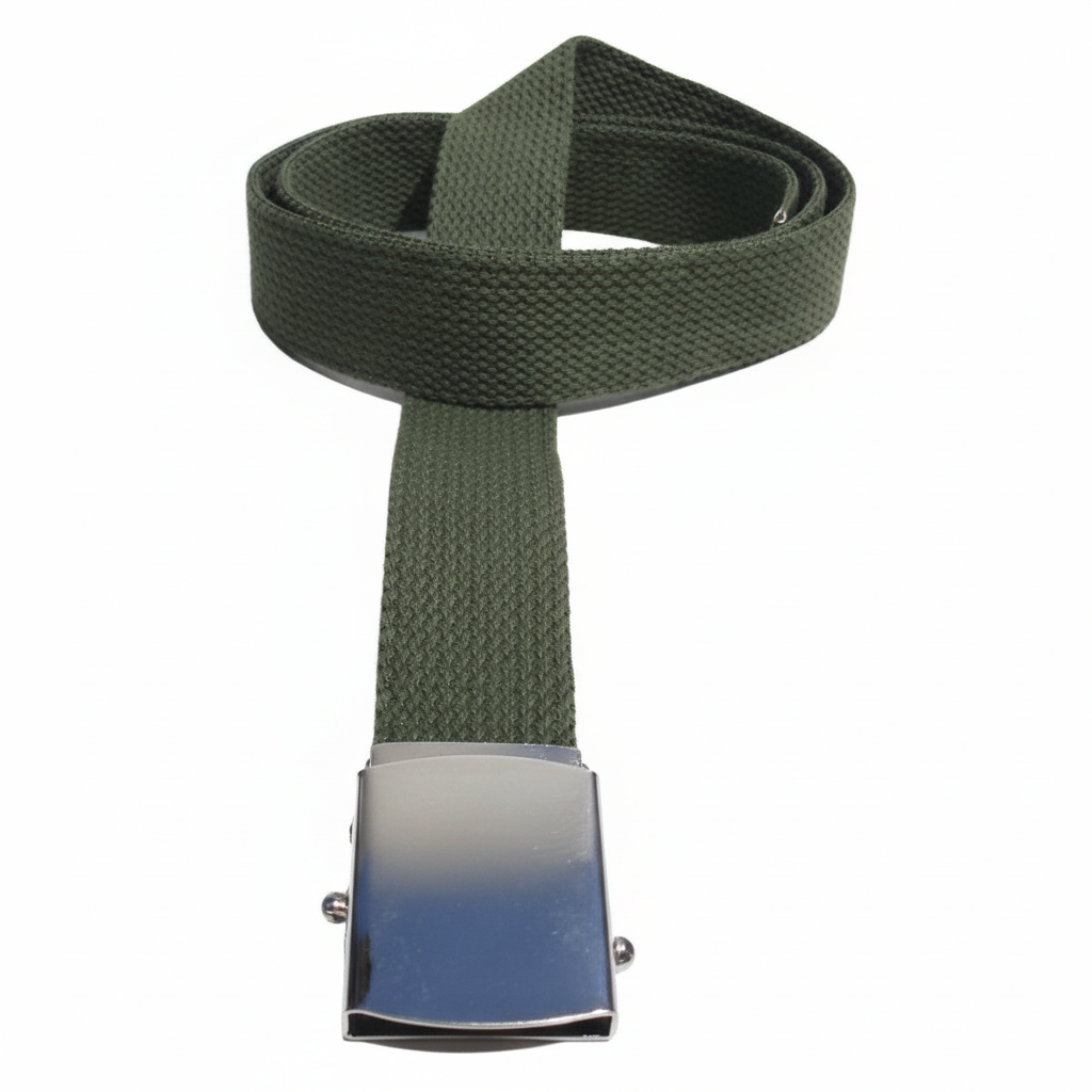 Olive Green Belt - White Background, No Reflection