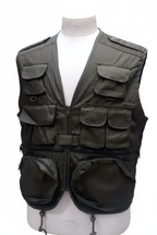 Olive Green Vest - White Background