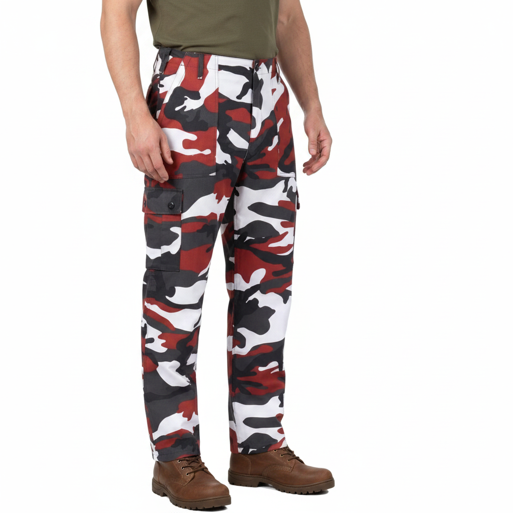 Red Camouflage Trousers