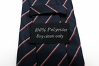 RM Tie - Care Label Close-up White Background