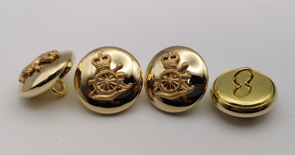 Royal Artillery Mounted RA Cannon Buttons 30L x10