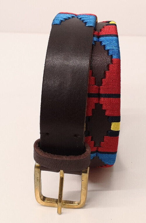 Royal Artillery RA Leather Polo Belt with Brass Buckle