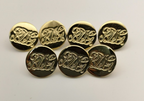 Royal Dragoon Guards RDG Flat British Army No1 Jacket Buttons Set of 7
