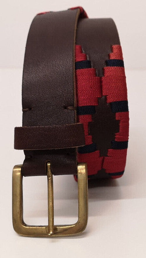 Royal Engineers RE Leather Polo Belt with Brass Buckle British Militaria