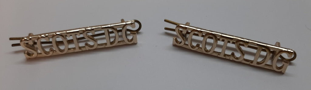 RSDG Title Badges British Royal Scots Dragoon Guards Old Pattern Shoulder Badges