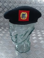 Black Wool Beret H&S with Red Badge Tab and Bahrain Badge Military Issue Size 60cm