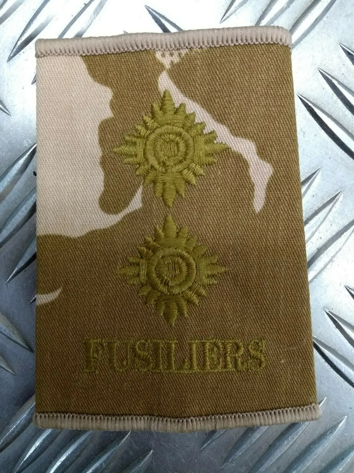 Desert Camo Fusiliers Rank Slides Genuine British Army