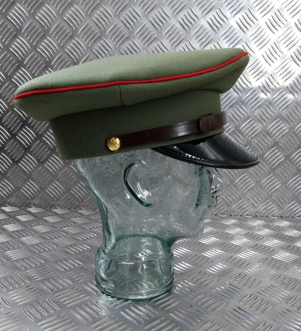 Ugandan Army Officers Peaked Cap 2nd Lt to Captain Ceremonial Parade Dress Hat Light Green 52cm - NEW