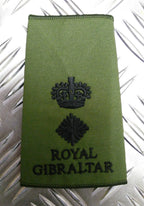 Genuine British Army Royal Gibraltar Regiment Rank Slide Various Colours Ranks