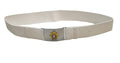 RLC Royal Logistic Corps White Courlene Parade Belt with Insignia Buckle Genuine Issue Waist 42"