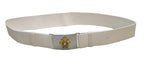 RLC Royal Logistic Corps White Courlene Parade Belt with Insignia Buckle Genuine Issue Waist 42"