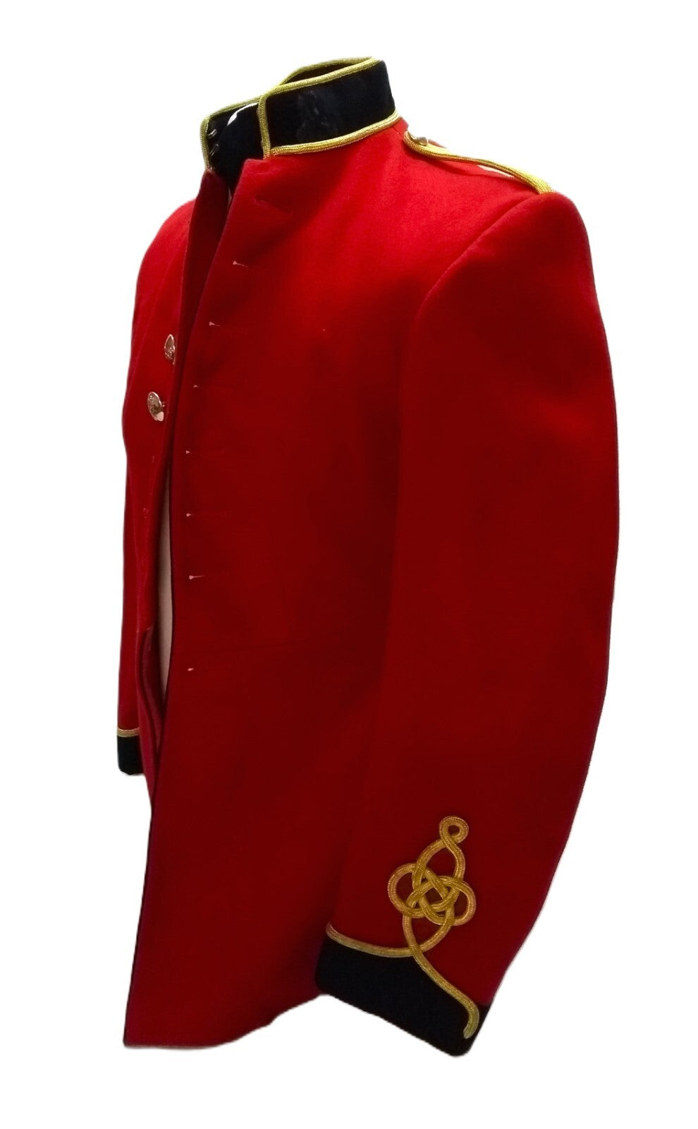 British Army Red Tunic Ceremonial Uniform Jacket Band of the Royal Corps of Signals Insignia 37in Chest