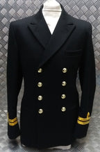 Royal Navy No1B Wool Barathea Dress Jacket Officers Gold Cuff Curls British Naval 96cm Short