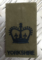 Yorkshire Rank Slide Olive Drab Green Various Ranks Available