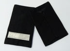 1 Bar Rank Slides Silver Bar on Black British Made Shoulder Sliders 1 Pair - NEW