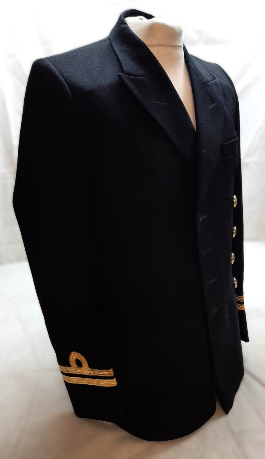 Royal Navy No1C Dress Jacket Diagonal Serge Lieutenant Cuff Curls Not All Buttons British Naval 92cm Regular