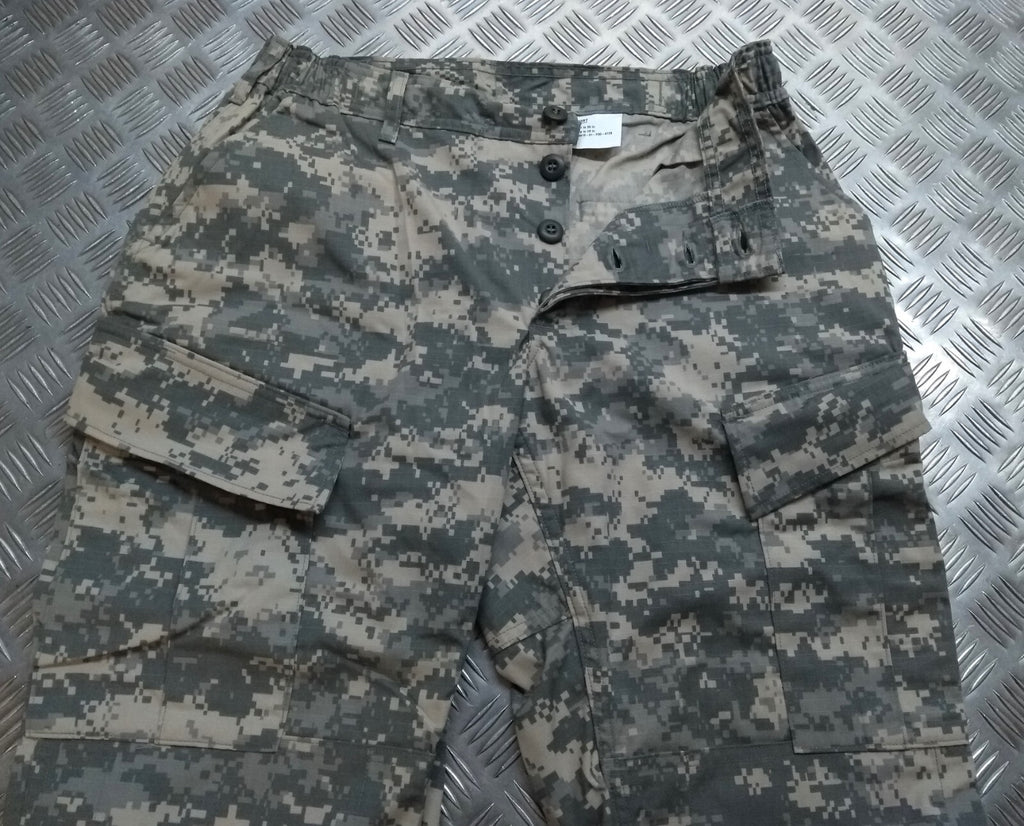 US Digital Camo Combat Trousers Digi Camouflage Pattern Military Spec Active Pants Waist 31"-35" Leg 28"
