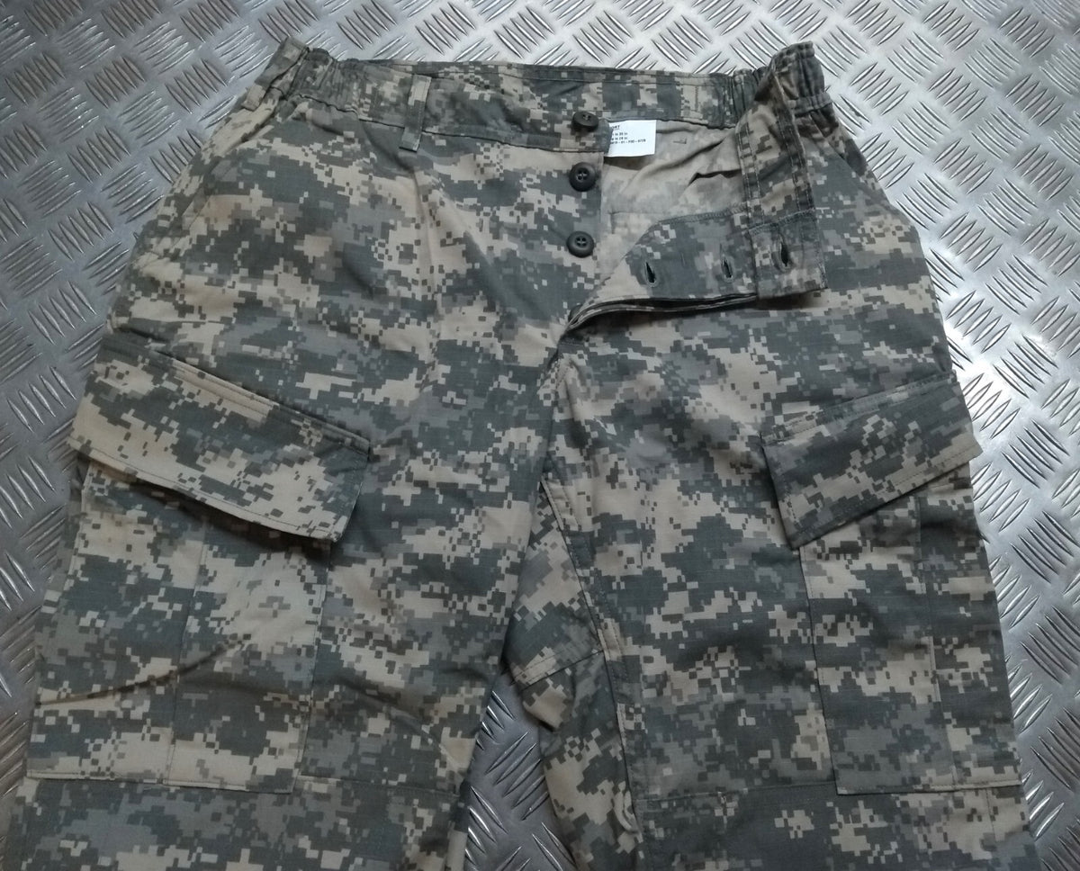 US Digital Camo Combat Trousers Digi Camouflage Pattern Military Spec Active Pants Waist 31"-35" Leg 28"