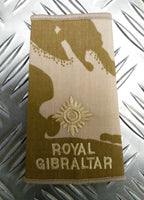 Genuine British Army Royal Gibraltar Regiment Rank Slide Various Colours Ranks
