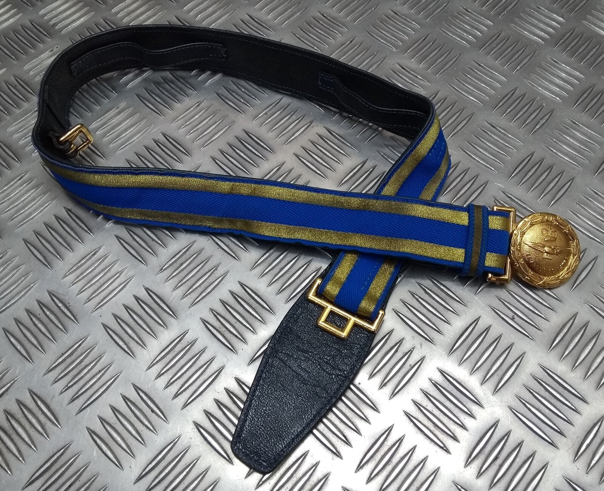 RAF Royal Air Force Officers Ceremonial Belt Per Ardua Ad Astra Buckle No Slings 30"-36" GST819