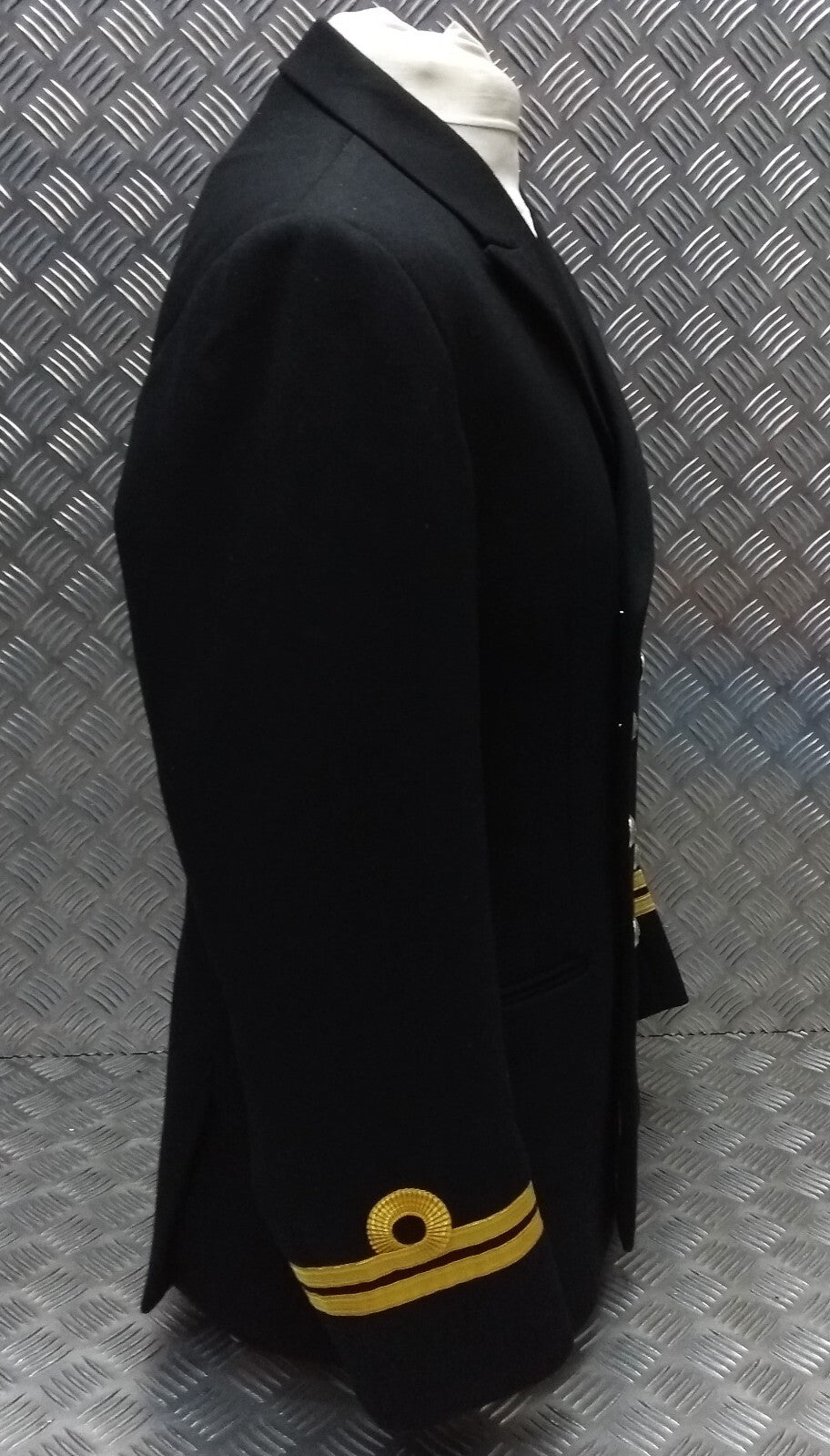 Royal Navy No1B Wool Barathea Dress Jacket Officers Gold Cuff Curls British Naval 96cm Short