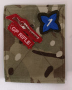 British Army TRF Patches on MTP Blanking Panels Various - Used