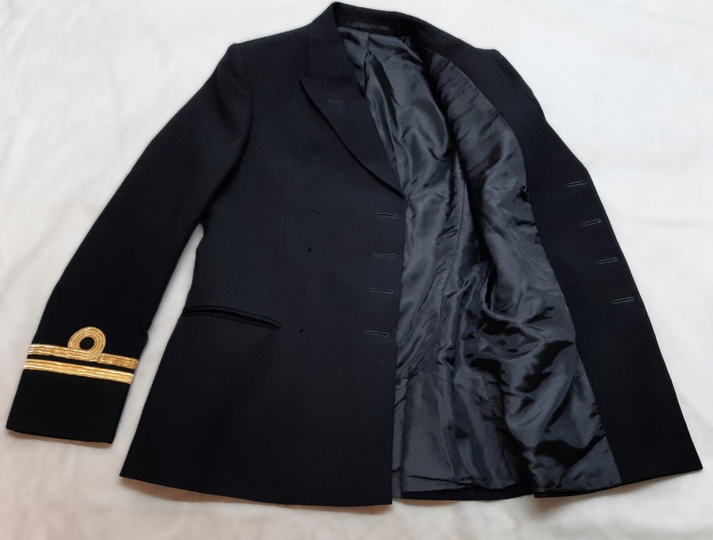 Royal Navy No1C Dress Jacket Diagonal Serge Lieutenant Cuff Curls Not All Buttons British Naval 92cm Regular