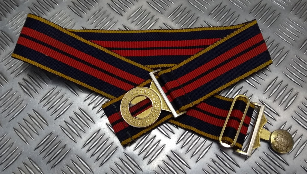 RLC Royal Logistic Corps Stable Belt 62mm Genuine Issue with Insignia Locket Buckle Fits Max 35"