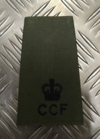 British OD Cadet / CCF Green Rank Slide Various Ranks