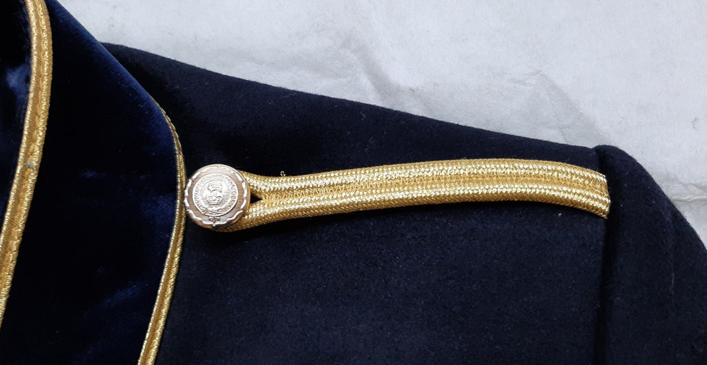 RLC Royal Logistic Corps Mess Dress Jacket Braided Crown Badge 3 Bar Chevron & Shoulder Cords Samuel Brothers 37in