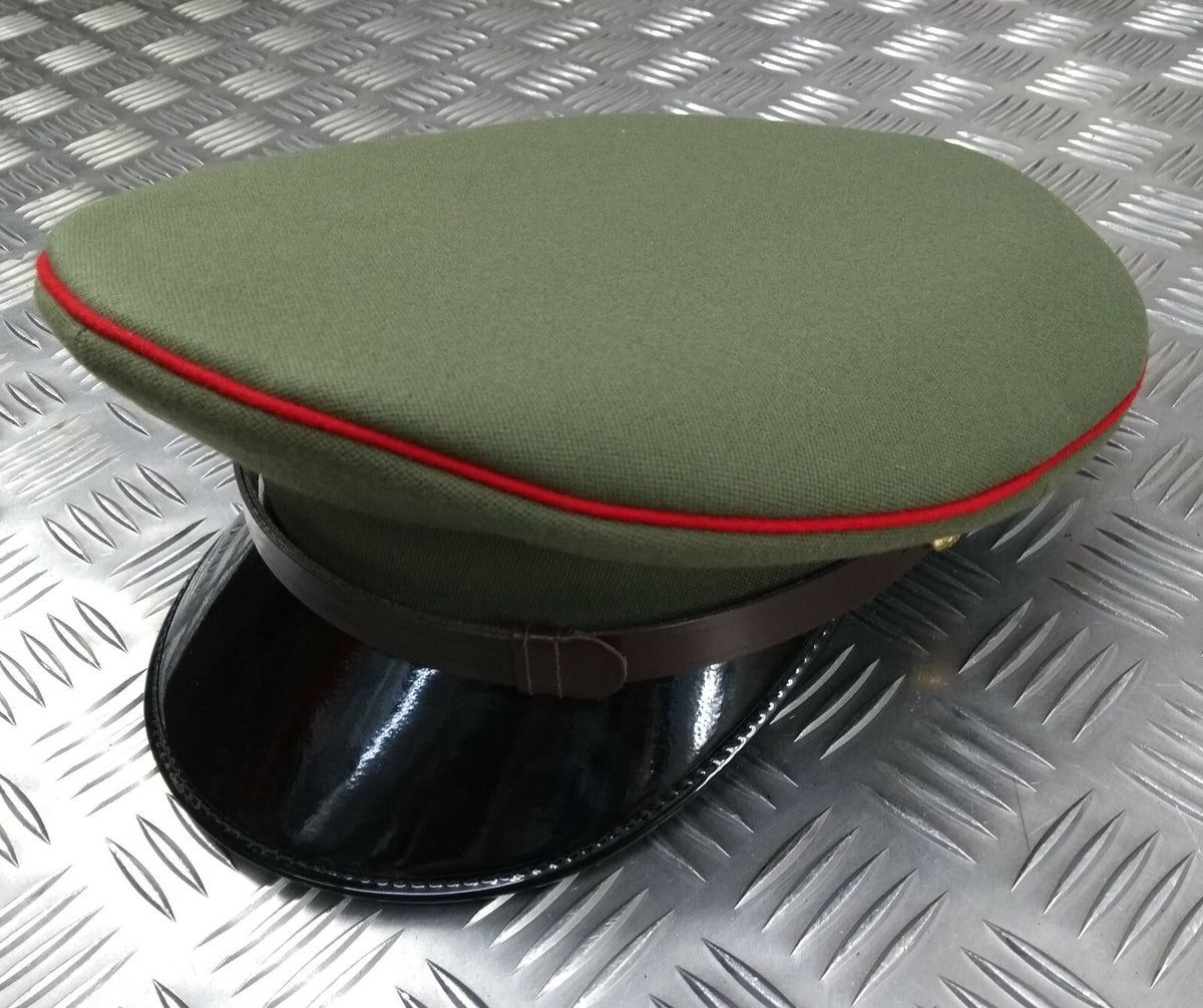 Ugandan Army Officers Peaked Cap 2nd Lt to Captain Ceremonial Parade Dress Hat Light Green 52cm - NEW