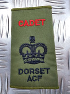 Dorset ACF OD Green Rank Slides British Army