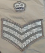 British Army No2 FAD Shirt Long Sleeve Fawn With Assorted Chevrons / Patches / Badges