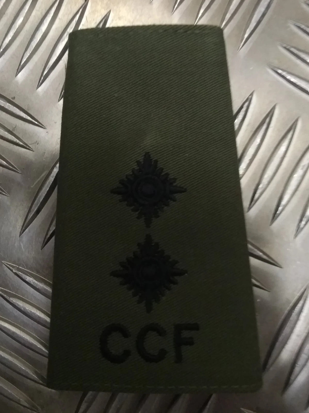 British OD Cadet / CCF Green Rank Slide Various Ranks