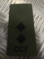 British OD Cadet / CCF Green Rank Slide Various Ranks