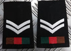 Royal Tank Regiment RTR Black Rank Slides Genuine British, Pairs