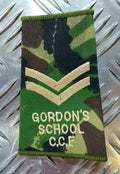 Woodland DPM Camo Gordon's School C.C.F. Rank Slides Assorted