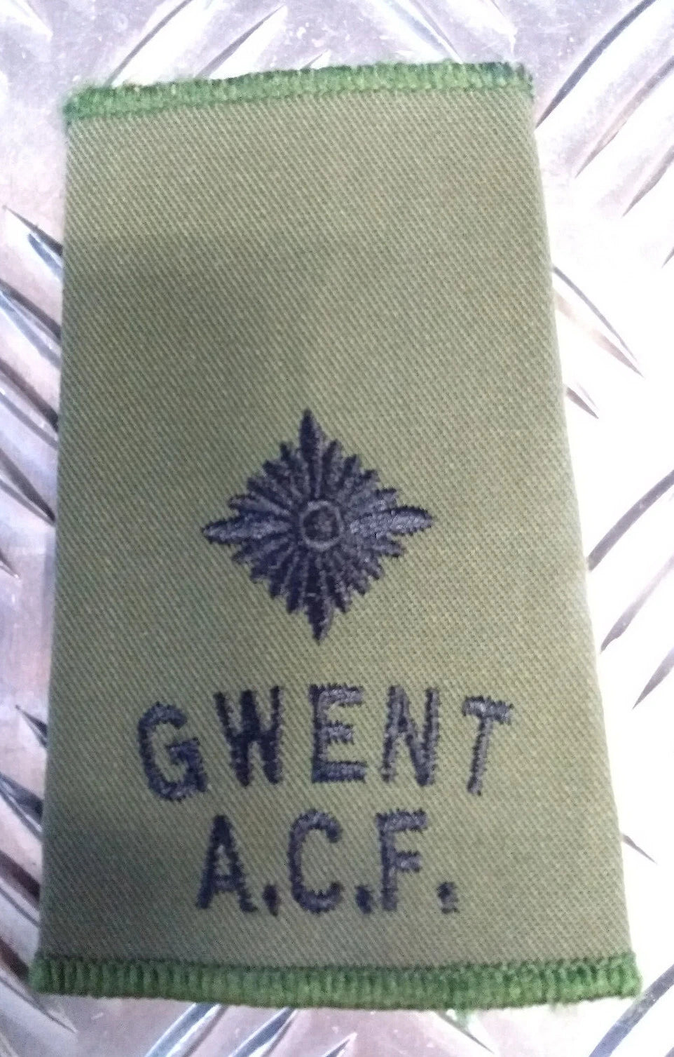 Green OD GWENT ACF Rank Slide Various Ranks Genuine British Army Issue - NEW