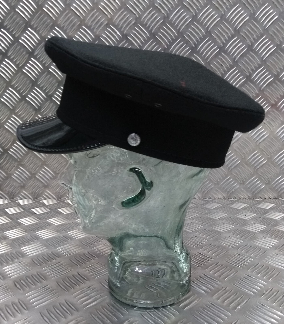 Uganda Service Peaked Cap Uniform Dress Visor Hat Black British Made Size 55cm
