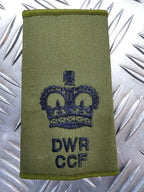 Duke of Wellington's Regiment DWR CCF OD Green Rank Slides British Army
