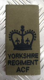 Genuine British Army Issue Green OD Yorkshire ACF Rank Slide Various Ranks