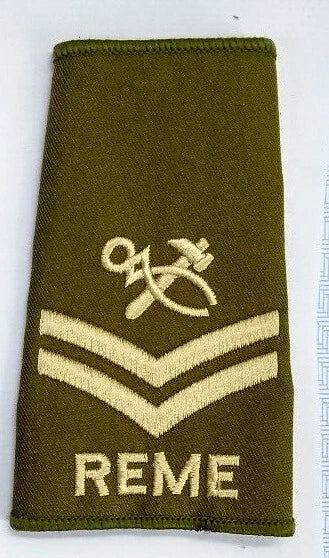 Royal Electrical & Mechanical Engineers REME Khaki Green Rank Slides