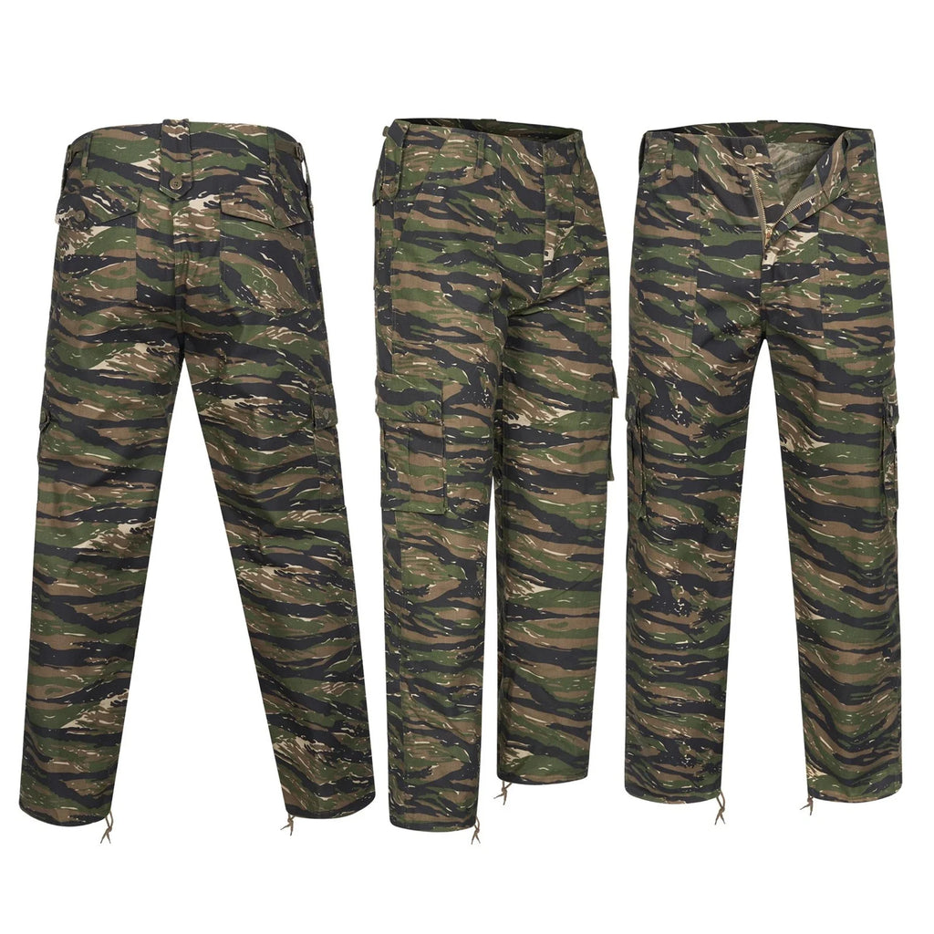 Tiger Camouflage Military Style Combat / Cargo Trousers Size 32" - NEW