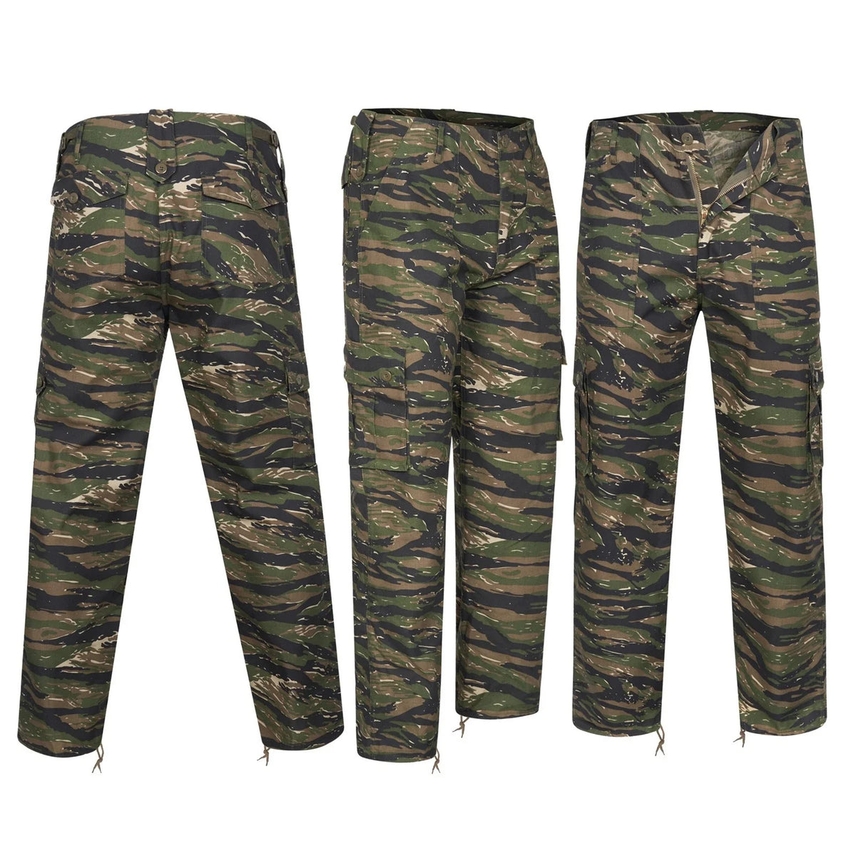 Tiger Camouflage Military Style Combat / Cargo Trousers Size 32" - NEW